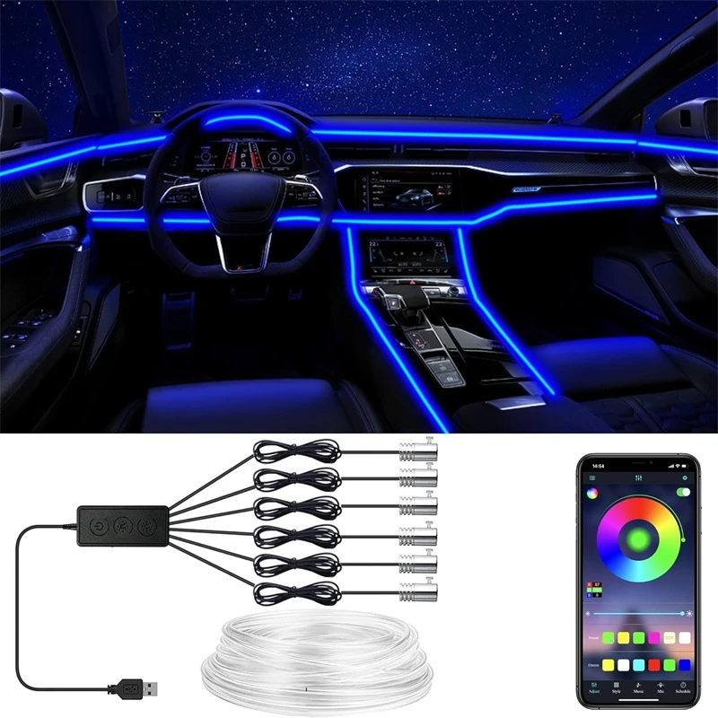 Rgb Hub Sync - Luces de alambre EL flexibles con