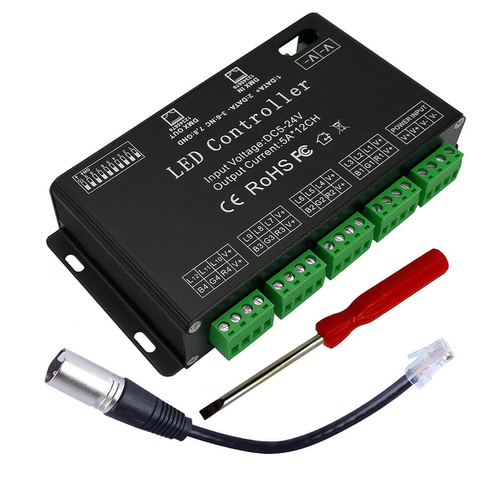 Decodificador DMX de 12 canale - Rgb Hub Sync reseña y precio